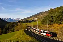 An S-Bahn Talent train near Matrei am Brenner.