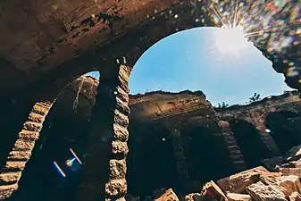 Roof-top arches destroyed by demolition