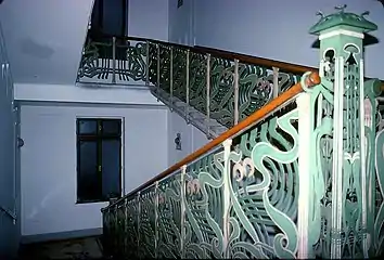 Stairway of the Otto Wagner House on 3 Köstlergasse, where Wagner had his apartment