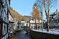 Historic center of Monschau at the Rur