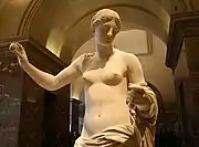 Restored surface on the Praxitelean figure by François Girardon