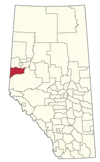 Location within Alberta