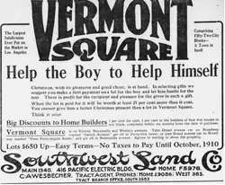 Advertisement in the Los Angeles Herald, 1909