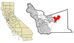 Location of Livermore in Alameda County, California