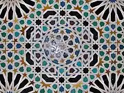 Mosaic tilework (zellij) in the hall