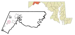 Location of Midland, Maryland