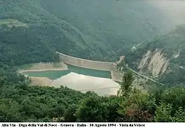 Val di Noce dam - 1994 - View from Veisce