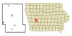 Location of Kimballton, Iowa