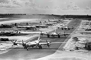 B-29s of the 462d Bombardment Group on Tinian in 1945