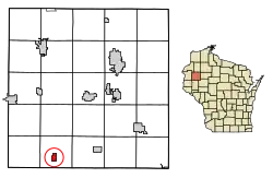 Location of Prairie Farm in Barron County, Wisconsin.