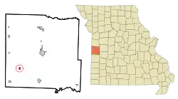 Location of Foster, Missouri