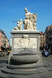Fountain of Minerva, by Jacques Bergé, Square du Grand Sablon/Grote Zavelsquare, 1751