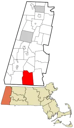 Location in Berkshire County and the state of Massachusetts.