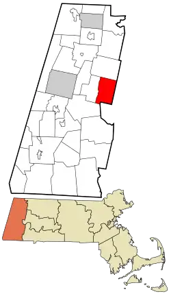 Location in Berkshire County and the state of Massachusetts.