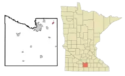 Location of Madison Lake, Minnesota