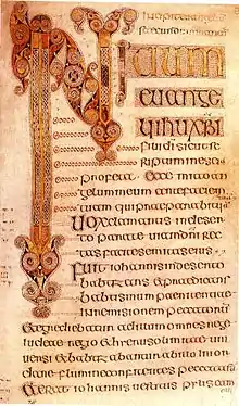 Beginning of the Gospel of Mark in the Book of Durrow