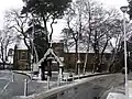 St. Swithun's church in snow.