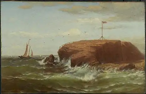 Seconnet Rock, New Bedford, Massachusetts (circa 1865) oil on canvas,  36 x 56.3&nbsp;cm (14.1 x 22.1 in), Brooklyn Museum, New York City