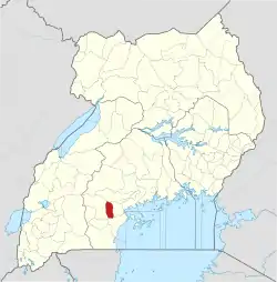 District location in Uganda