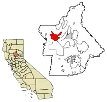Location of Chico in Butte County, California