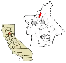Location of Forest Ranch in Butte County, California.