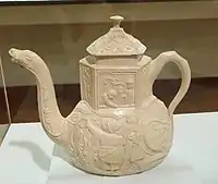 "Camel" stoneware teapot, Staffordshire, c. 1750