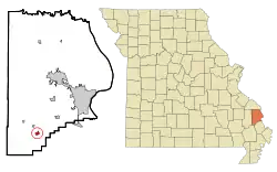 Location of Delta, Missouri