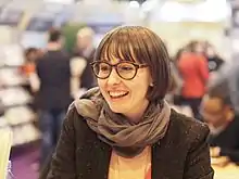 Catherine Leroux at the Salon du livre de Paris [fr] in 2014.