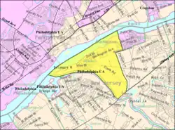 Census Bureau map of Delanco Township, New Jersey