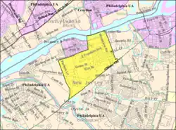 Census Bureau map of Edgewater Park, New Jersey