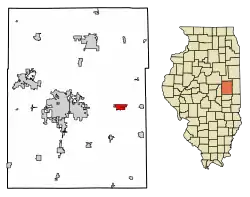 Location of St. Joseph in Champaign County, Illinois.