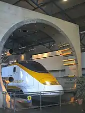 Image 1Credit: XtrememachineukThe Channel Tunnel is a 31 mile long rail tunnel beneath the English Channel connecting England to France. More about the Channel Tunnel... (from Portal:Kent/Selected pictures)
