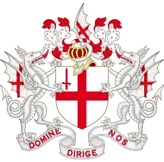 Motto "Domine dirige nos" (Latin for 'Lord, guide us') below the Coat of arms of the City of London
