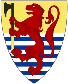First attested arms of Iceland, c. 13th–16th centuries, in a modern interpretation