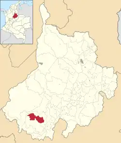 Location of the municipality and town of El Peñón, Santander in the Santander Department of Colombia.