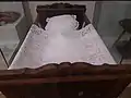 Cradle and cradle bedding in Museum of Vojvodina