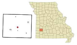 Location of Greenfield, Missouri