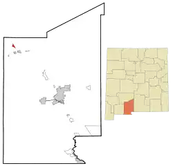 Location of Salem, New Mexico