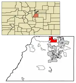 Location of the City of Lone Tree in Douglas County, Colorado
