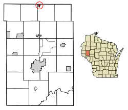 Location of Ridgeland in Dunn County, Wisconsin.