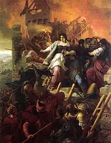 Image 40The Siege of Eger (1552), in which 2,000 Hungarians fought against close to 35,000–40,000 Turk warriors. The battle finished with Hungarian victory. (from History of Hungary)