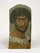 Al Fayum mummy portrait, Roman Egypt, c. A.D. 175