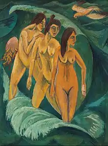 Ernst Ludwig Kirchner, Three Bathers, 1913