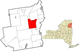 Location in Essex County and the state of New York