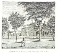 Emil S. Heineman House in 2610 Woodward Avenue built in 1859 and demolished in 1920s for the Woodward widening.