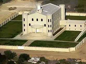 The main temple of the YFZ Ranch – FLDS Church in Eldorado, Texas, in 2006.