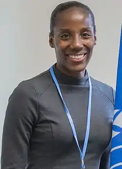 Fiona May, long jump silver medallist at 1996 and 2000 Olympics