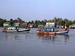 Fishing boats on Kampot River