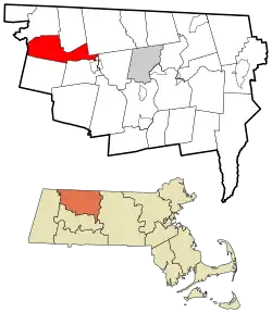 Location in Franklin County in Massachusetts