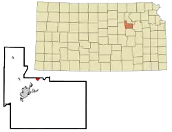 Location of Fort Riley-Camp Whitside, Kansas